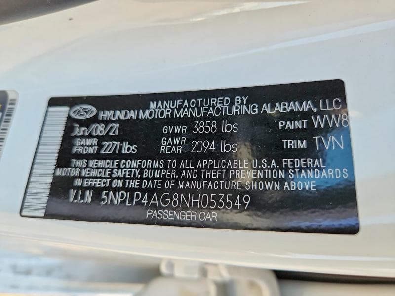 2022 HYUNDAI ELANTRA LIMITED 12