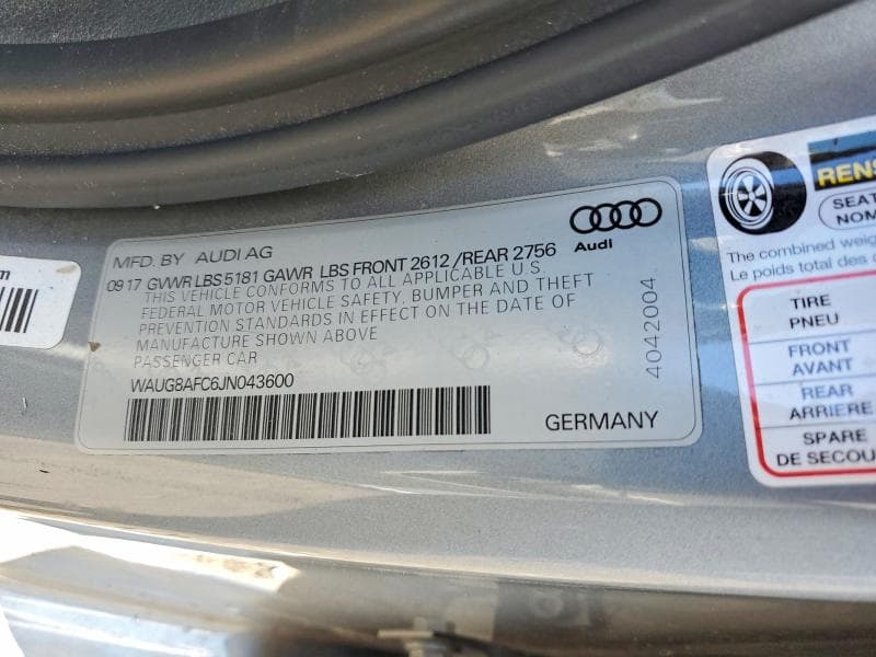 2018 AUDI A6 PREMIUM PLUS 12