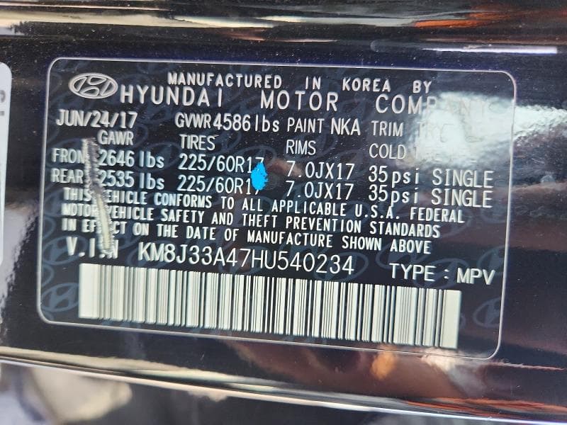 2017 HYUNDAI TUCSON SE 14