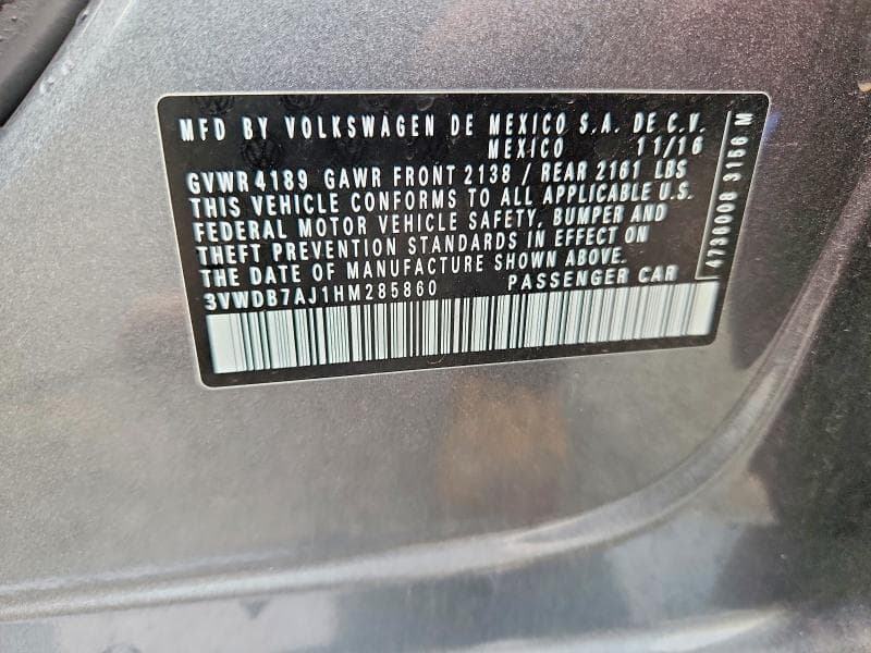 2017 VOLKSWAGEN JETTA SE 12