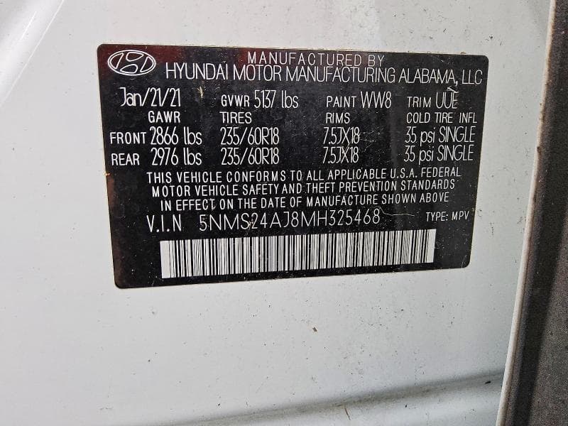 2021 HYUNDAI SANTA FE SEL 13