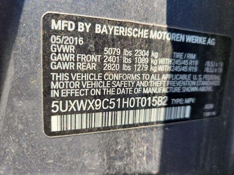 2017 BMW X3 XDRIVE28I 13