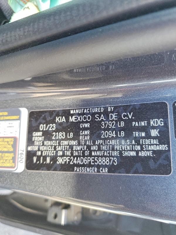 2023 KIA FORTE LX 12