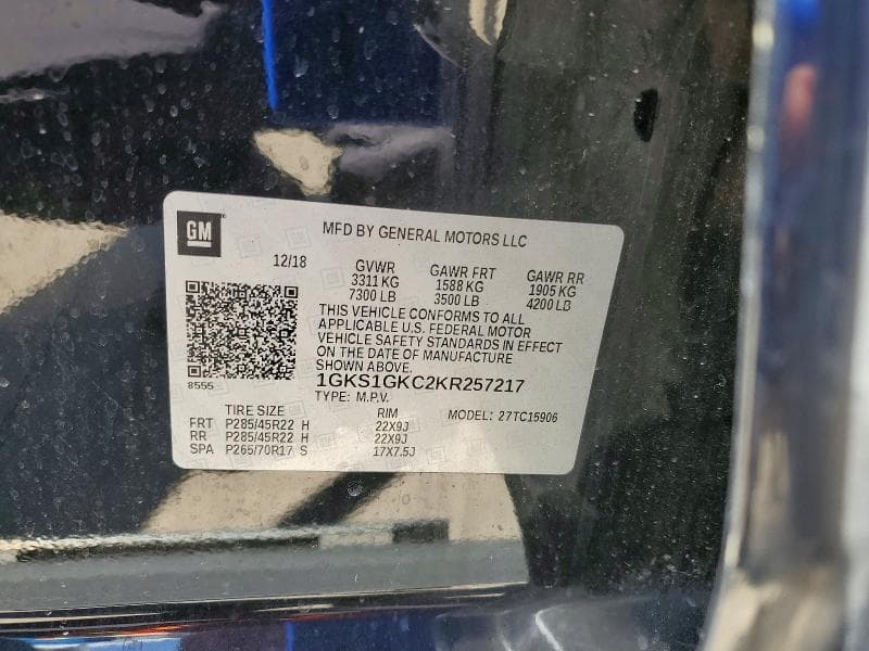 2019 GMC YUKON XL C1500 SLT 12
