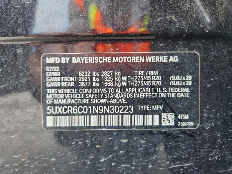 2022 BMW X5 XDRIVE40I 13