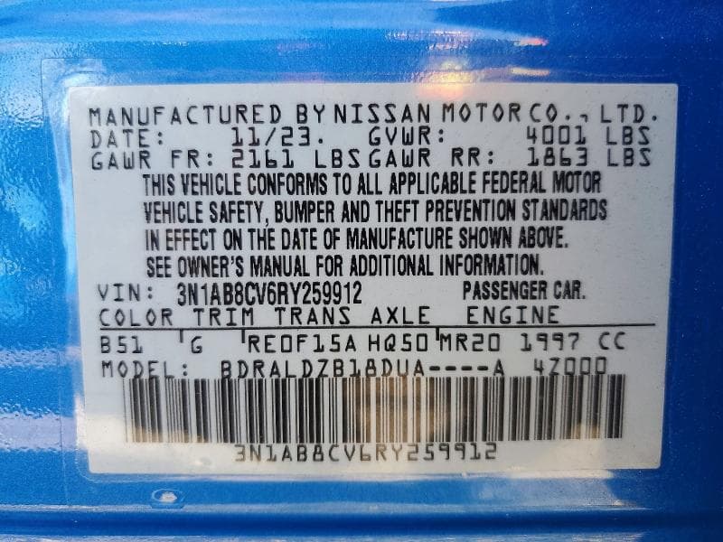 2024 NISSAN SENTRA SV 12