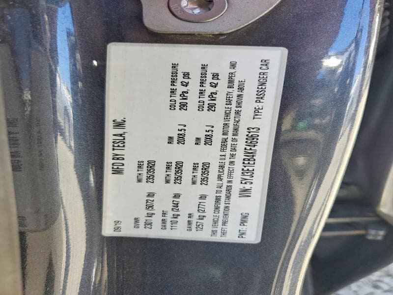 2019 TESLA MODEL 3 13