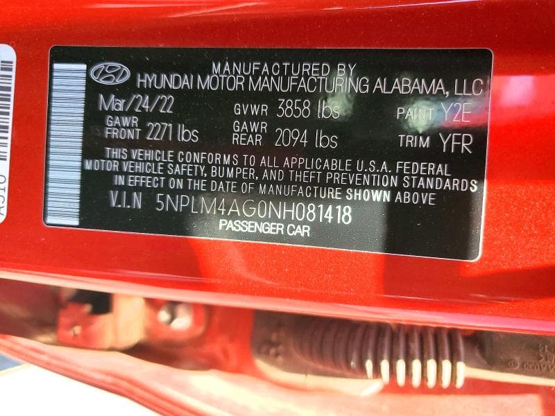 2022 HYUNDAI ELANTRA SEL SEL 13