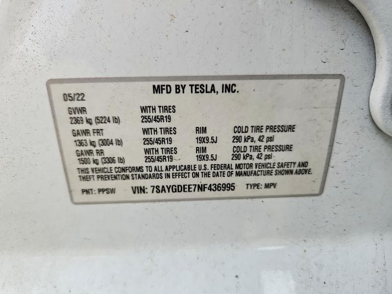 2022 TESLA MODEL Y 13