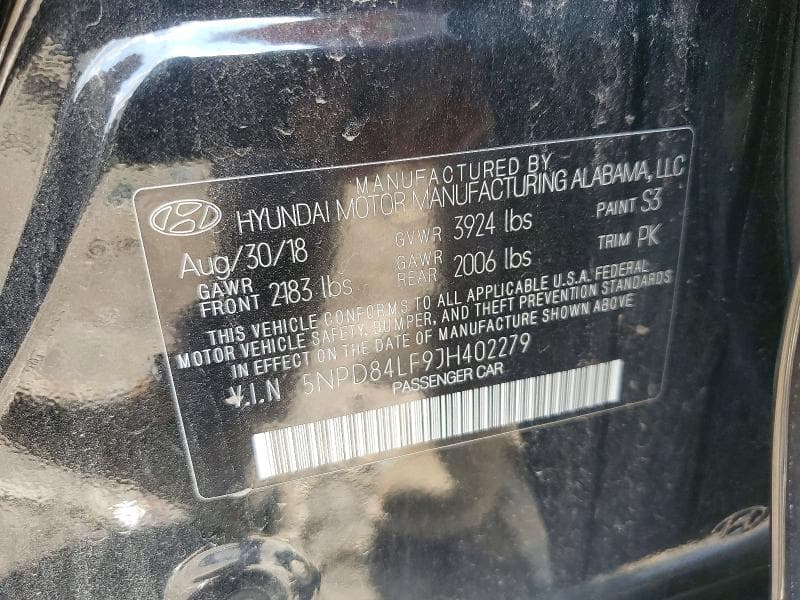 2018 HYUNDAI ELANTRA SEL 12