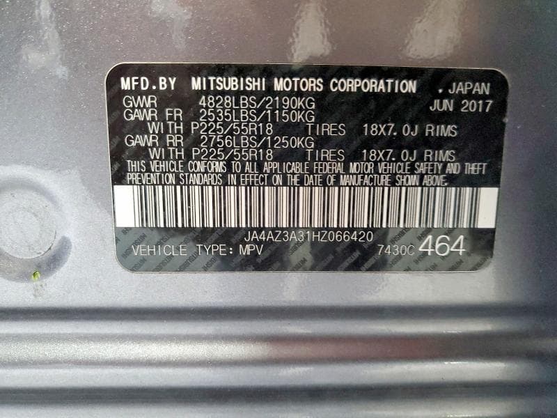 2017 MITSUBISHI OUTLANDER SE 14