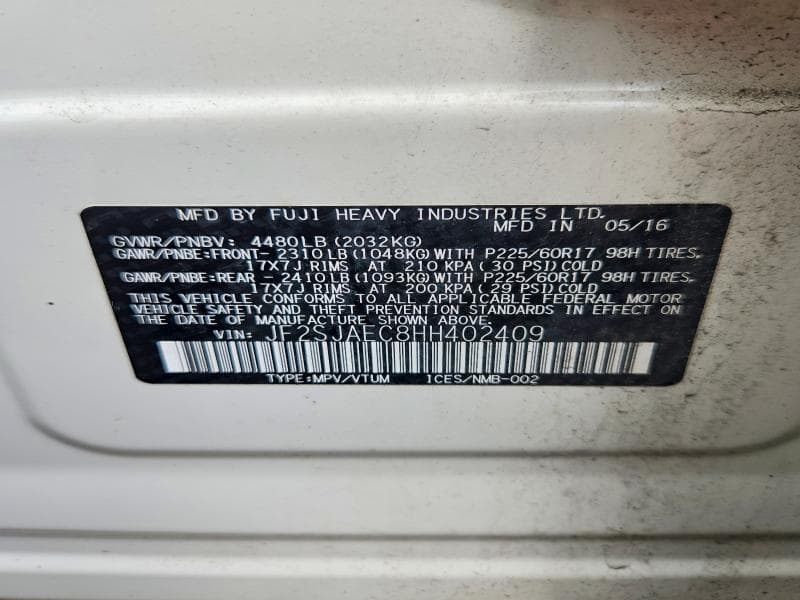 2017 SUBARU FORESTER 2.5I PREMIUM 14
