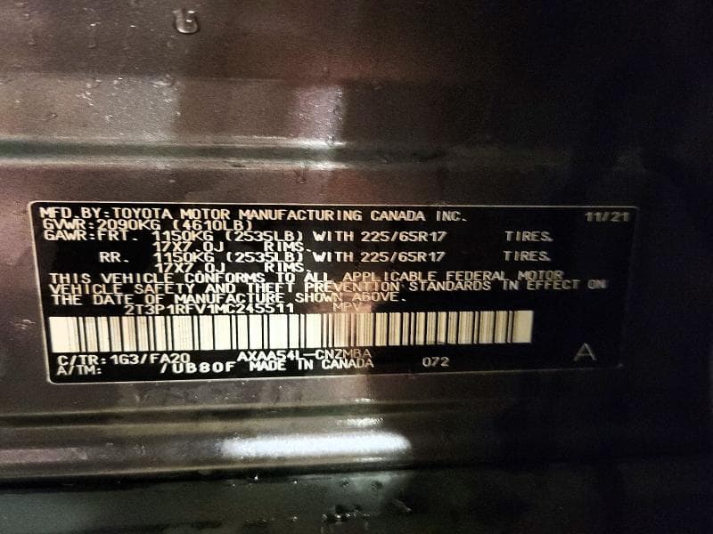 2021 TOYOTA RAV4 XLE 14