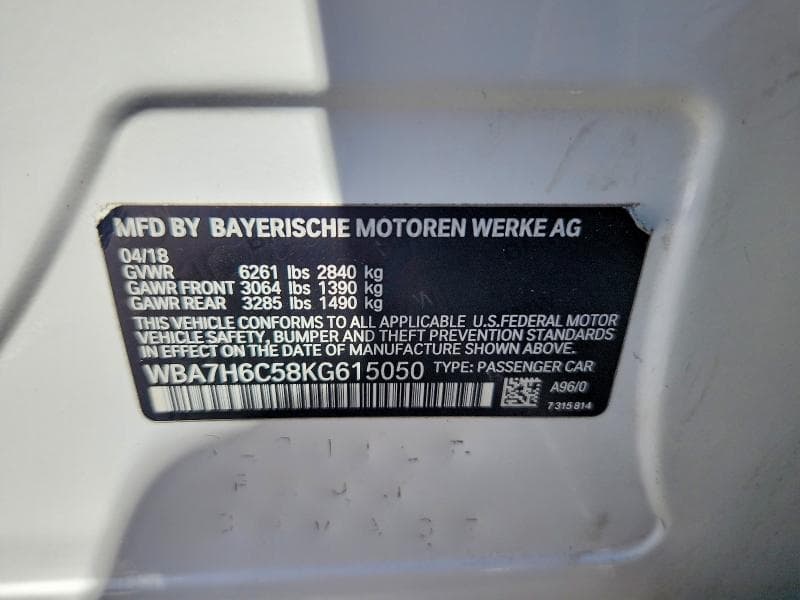 2019 BMW M760 XI XI 12