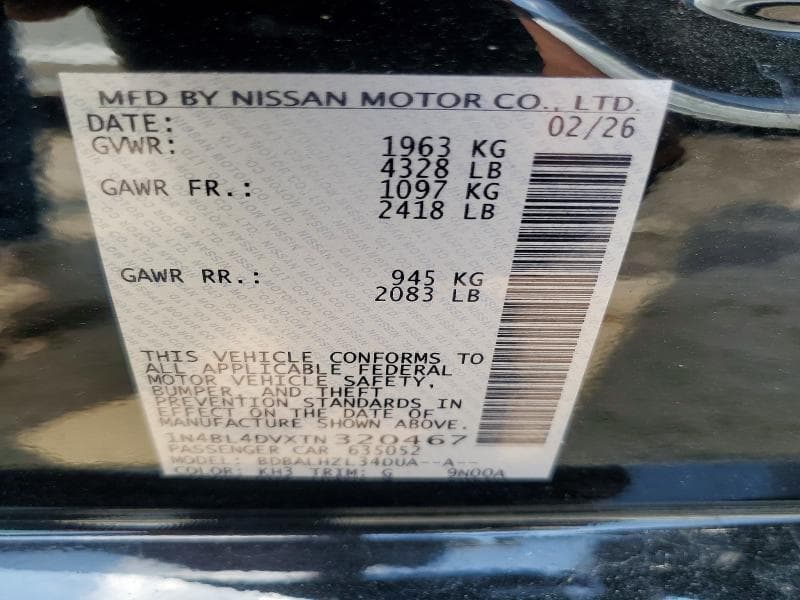 2026 NISSAN ALTIMA SV 12