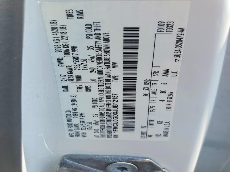 2018 FORD ESCAPE SE 13