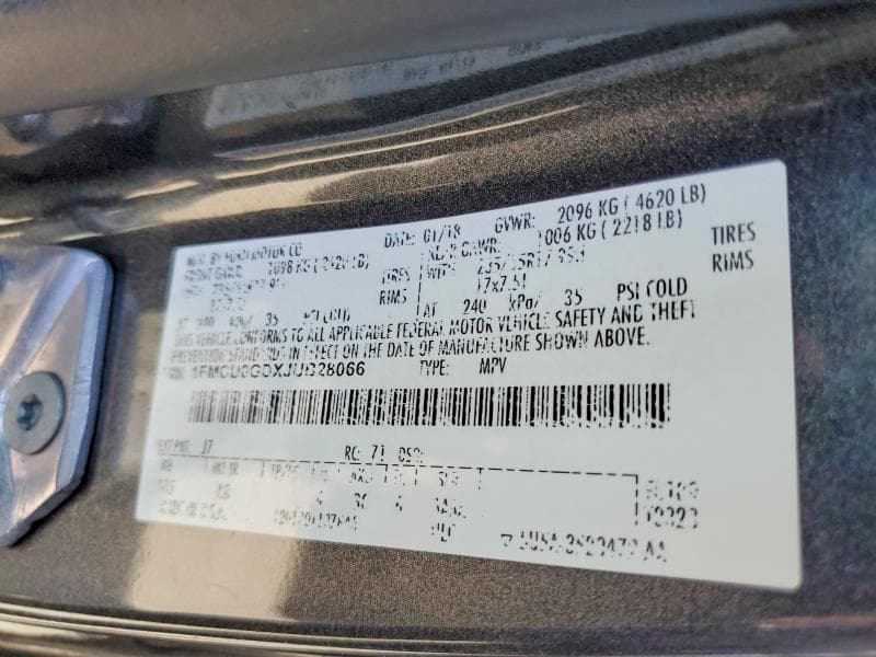 2018 FORD ESCAPE SE 13