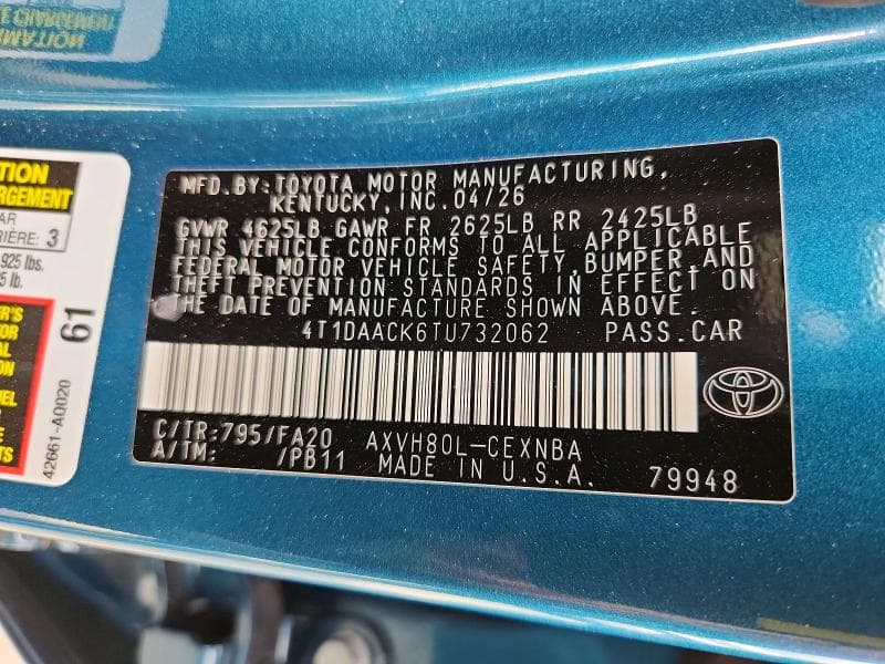 2026 TOYOTA CAMRY LE 13