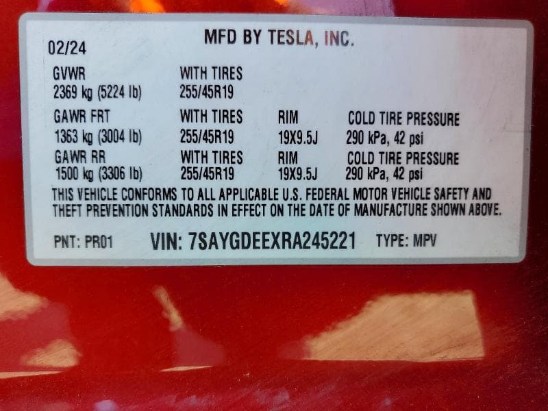 2024 TESLA MODEL Y 12