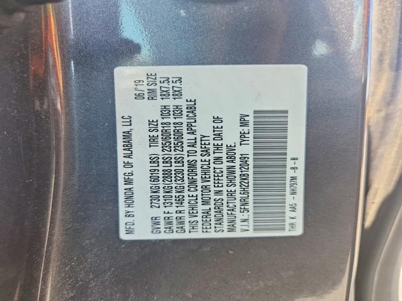2019 HONDA ODYSSEY LX 14