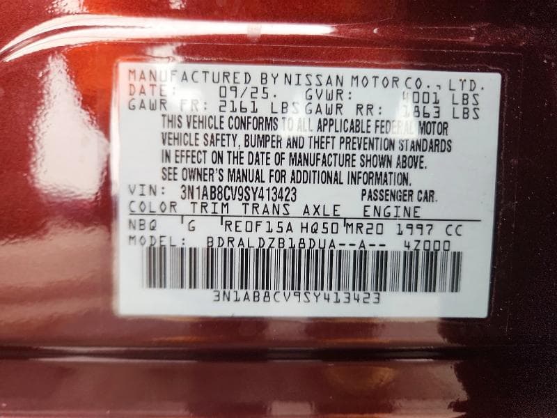 2025 NISSAN SENTRA SV 12
