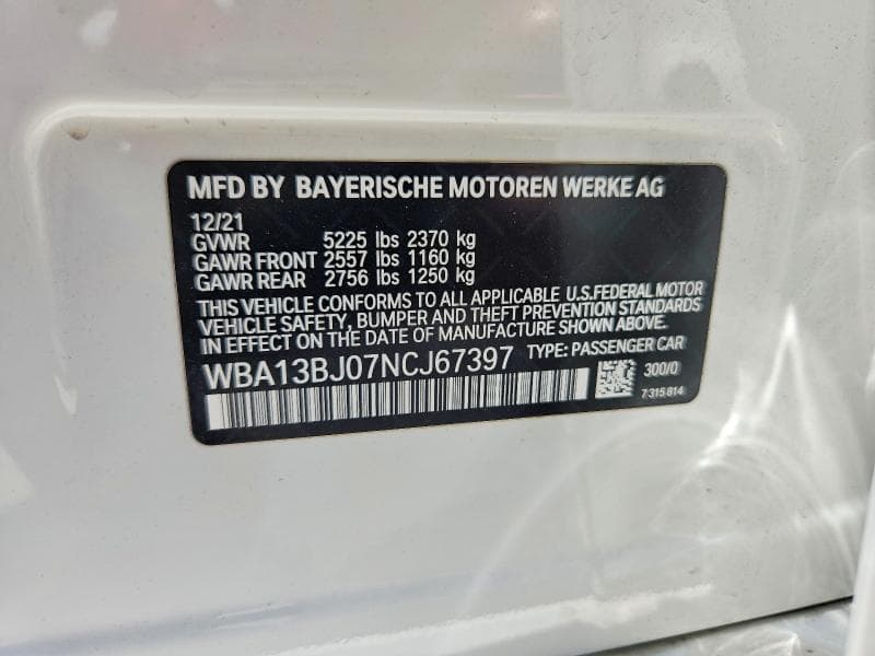 2022 BMW 530 XI 12