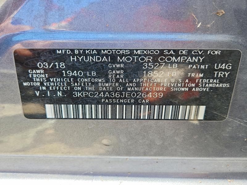2018 HYUNDAI ACCENT SE 12