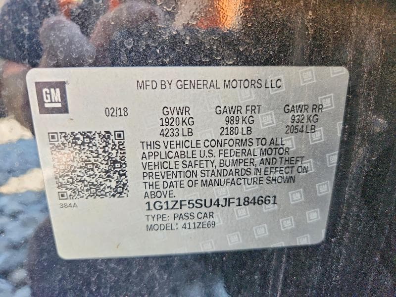 2018 CHEVROLET MALIBU HYBRID 12