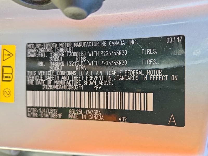 2017 LEXUS RX 350 BASE 13