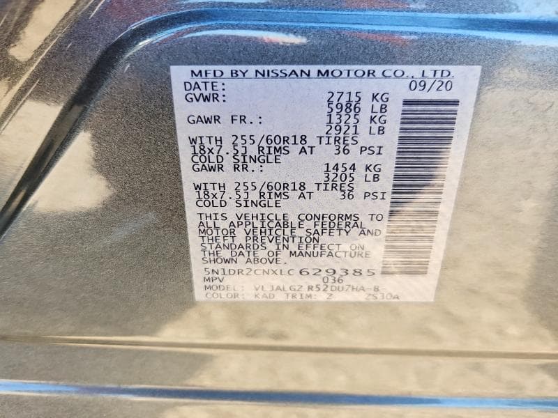 2020 NISSAN PATHFINDER SL 13
