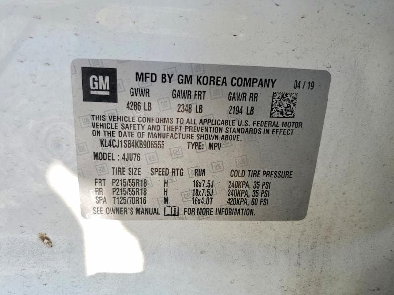2019 BUICK ENCORE SPORT TOURING 12