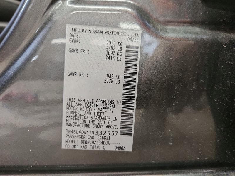 2026 NISSAN ALTIMA SV 12