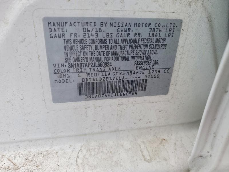 2018 NISSAN SENTRA SV 12