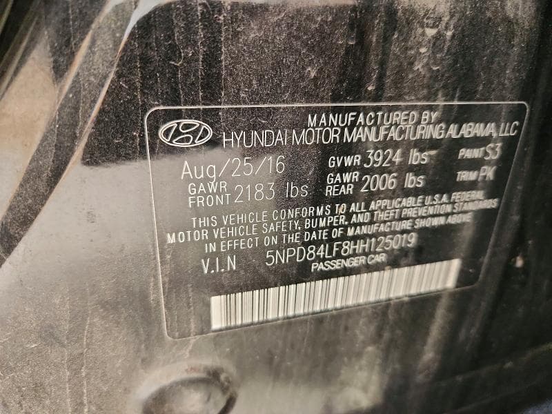 2017 HYUNDAI ELANTRA SE 12