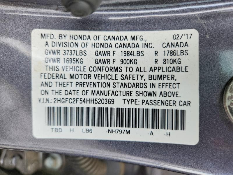 2017 HONDA CIVIC LX 13