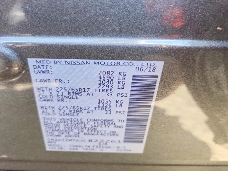 2018 NISSAN ROGUE SV 13