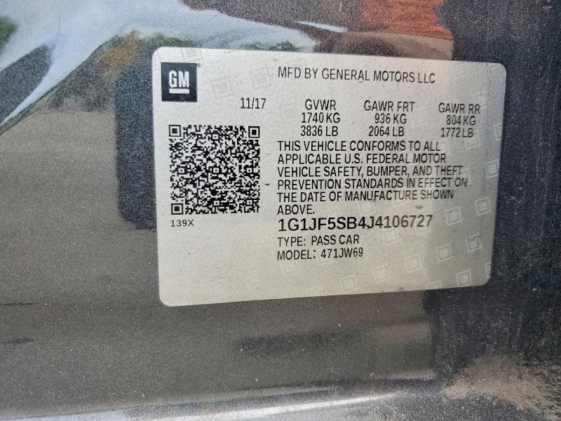 2018 CHEVROLET SONIC PREMIER 12