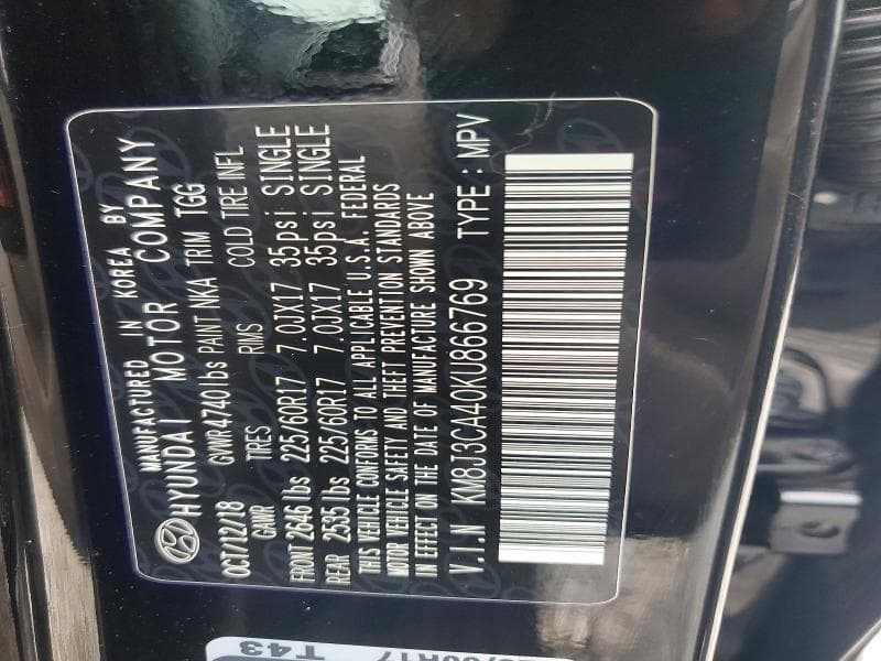 2019 HYUNDAI TUCSON VALUE 13