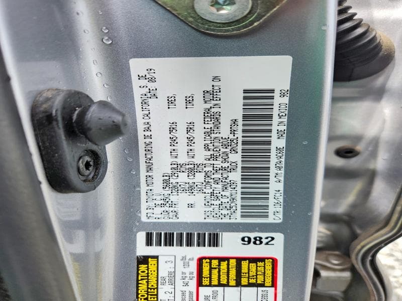 2019 TOYOTA TACOMA SR5 V6 12