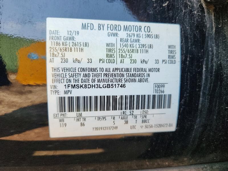 2020 FORD EXPLORER XLT 13