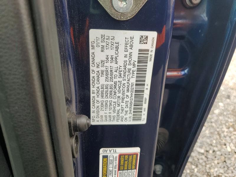 2017 HONDA CR-V LX 13