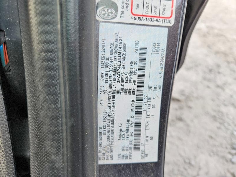 2018 FORD FIESTA SE 12