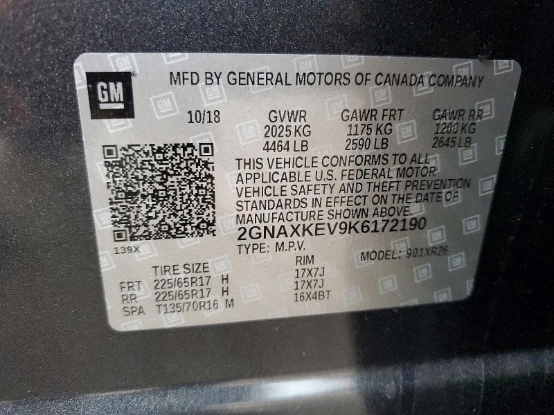 2019 CHEVROLET EQUINOX LT 13