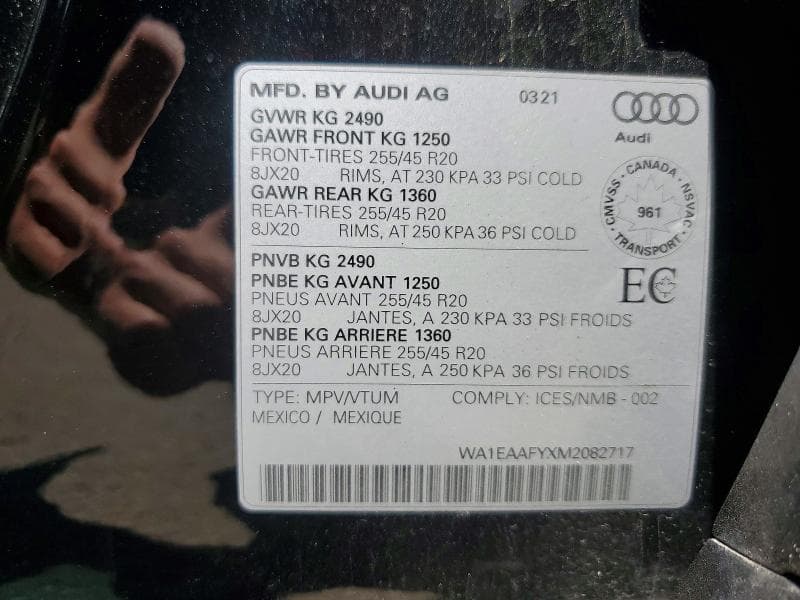 2021 AUDI Q5 PROGRESSIV 13