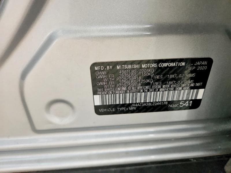 2020 MITSUBISHI OUTLANDER SE 12