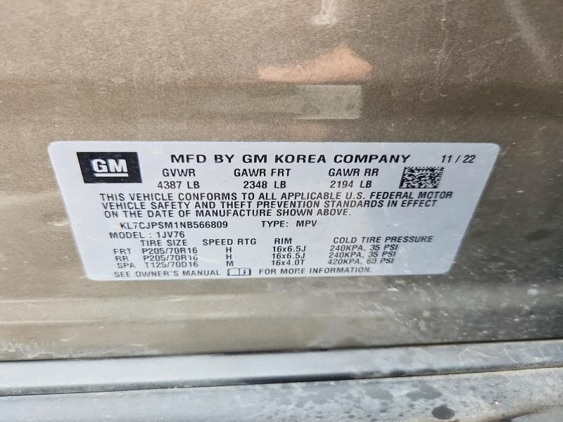 2022 CHEVROLET TRAX 1LT 13