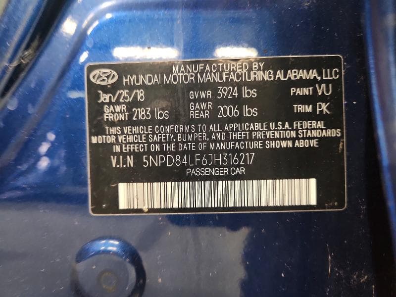 2018 HYUNDAI ELANTRA SEL 12
