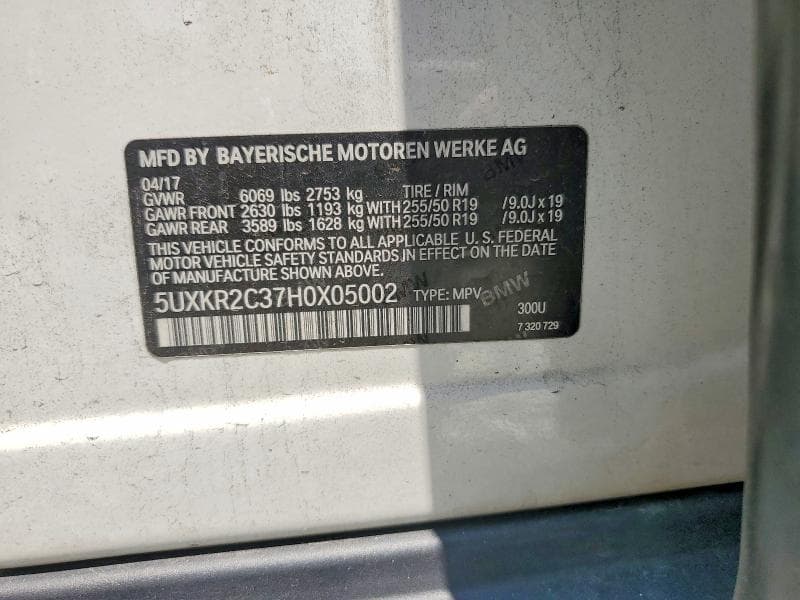 2017 BMW X5 SDRIVE35I 12