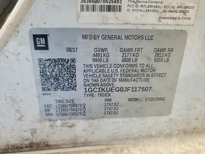 2018 CHEVROLET SILVERADO K2500 HEAVY DUTY 12