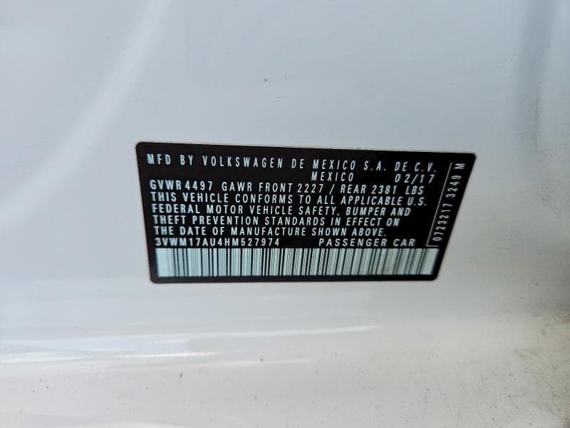 2017 VOLKSWAGEN GOLF ALLTRACK S 12